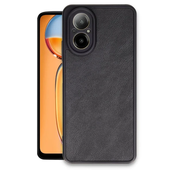 Realme 12 Lite Kılıf Aras Deri Kapak - Siyah ürün görseli 1