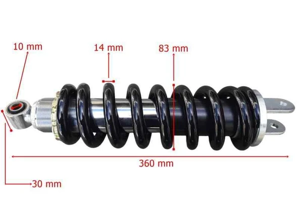Honda Cross Nx350 Sahara Arka Amortisör 360 Mm Gazlı ürün görseli 1