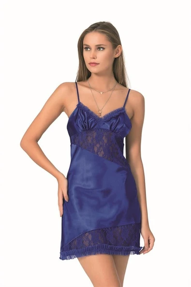 Arias Closet Saks Kısa Saten Gecelik ürün görseli 1