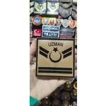 Çukurova Ütü Bizon Derisinden Uzman Çavuş 2 Kademeli Kol Rütbe 9 cm x 9 cm Cırtlı 2 Adet (Komando, ürün görseli 1