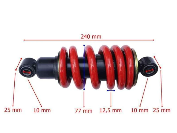 Cub At110 Sport Arka Amortisör 24 Cm ürün görseli 1