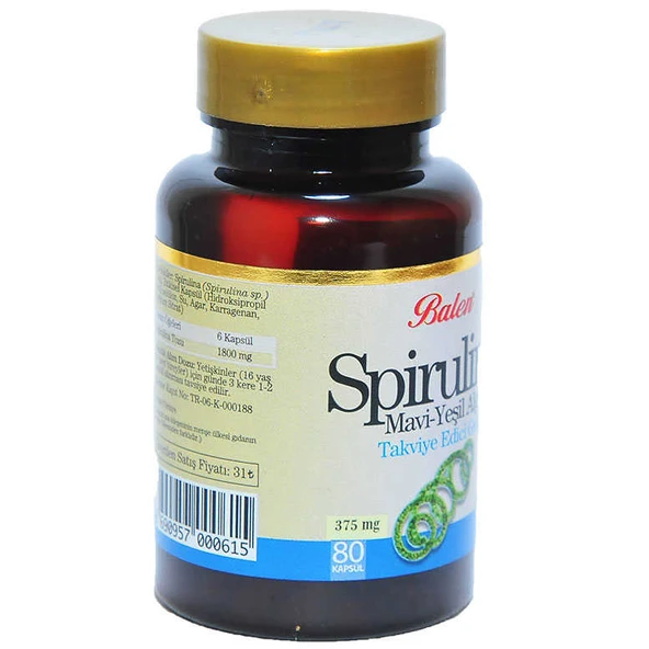Spirulina Mavi-Yeşil Alg 80 Kapsül - OEM458-8685 - Resim 2