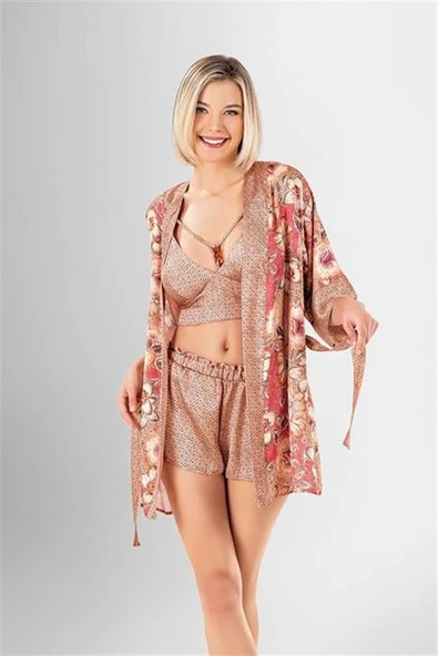 Arias Closet 3'lü Şort Takımı Desenli ürün görseli 1