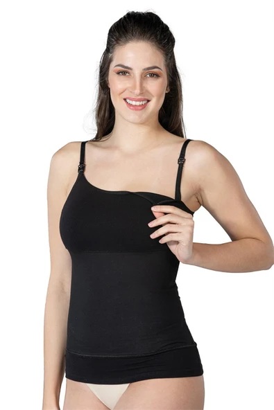 Arias Closet Siyah MI Emay 1402 Modal Cotton Emzirme Atlet Korse ürün görseli 1