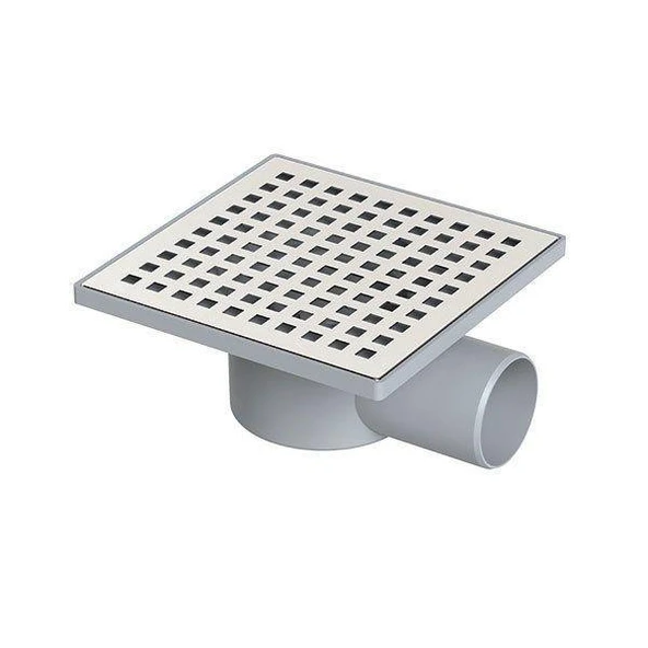 Yer Süzgeci Kare 15X15 cm 70 mm Yandan Çıkışlı - 9996670000758 ürün görseli 1