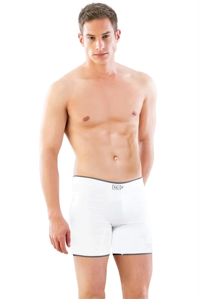 Arias Closet Beyaz MI Emay 2108 Seamless uzun Erkek Boxer ürün görseli 1