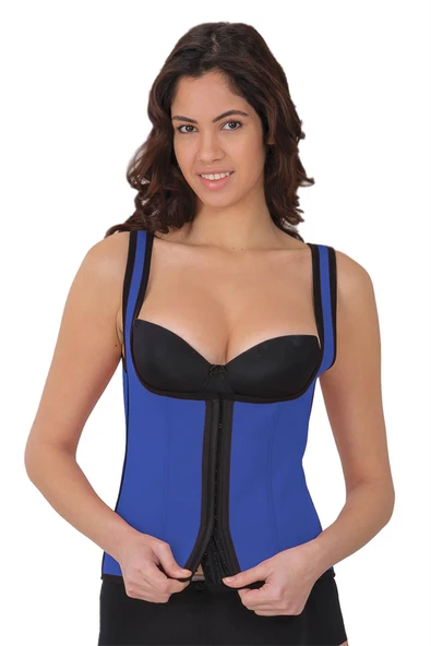 Arias Closet Mavi MI 9173 Terletici Agraflı Göğsü Açık Atlet Korse ürün görseli 1