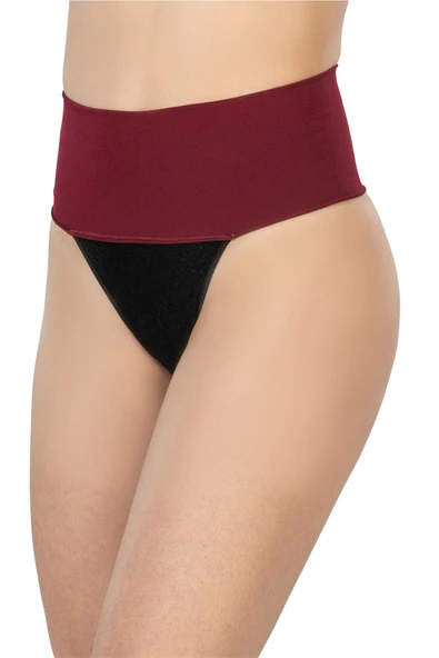 Arias Closet Bordo MI 2048 Seamless Çift Renk String Korse ürün görseli 1