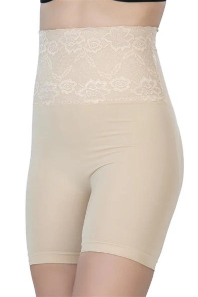 Arias Closet Ten MI Emay 2091 Önü Dantelli Yüksek Bel Boxer Korse ürün görseli 1
