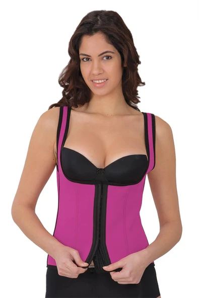 Arias Closet Pembe MI 9173 Terletici Agraflı Göğsü Açık Atlet Korse ürün görseli 1