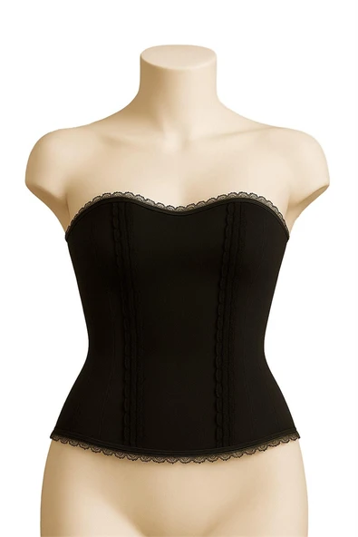 Arias Closet Siyah MI Emay 9155 Fırfırlı Terletici Büstiyer ürün görseli 1