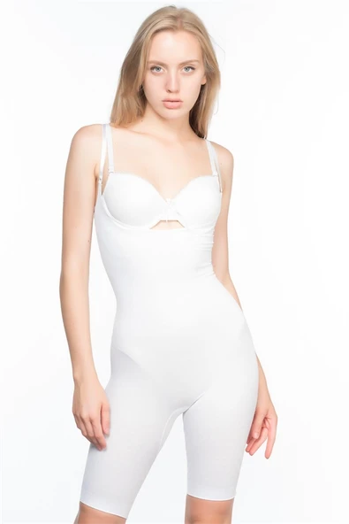 Arias Closet Beyaz MI Emay 2013 Göğsü Açık Paçalı Boy Korse ürün görseli 1