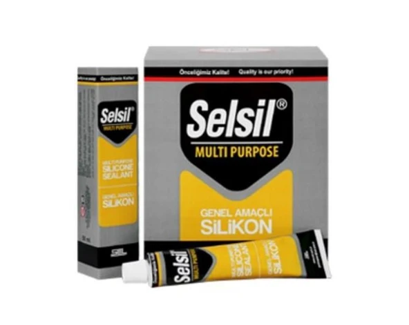 Selsil Genel Amaçlı Tüp Silikon 50 ml Beyaz - 9996670670401 ürün görseli 1