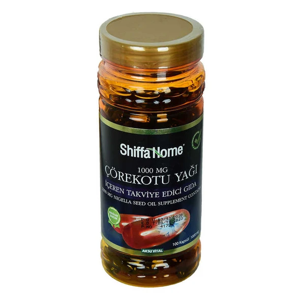 Shiffa Home Çörek Otu Yağı Soğuk Pres 1000 Mg x 100 Kapsül - OEM458-10116 ürün görseli 1