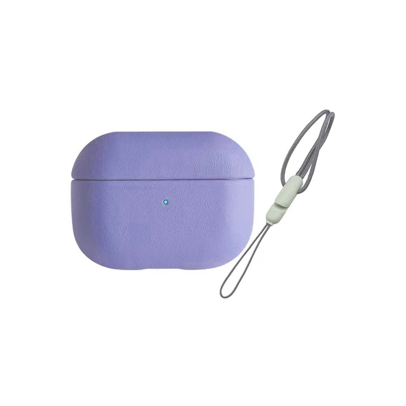 Apple Airpods Pro 2 (2.nesil) 405 Deri Kılıf - Lila ürün görseli 1