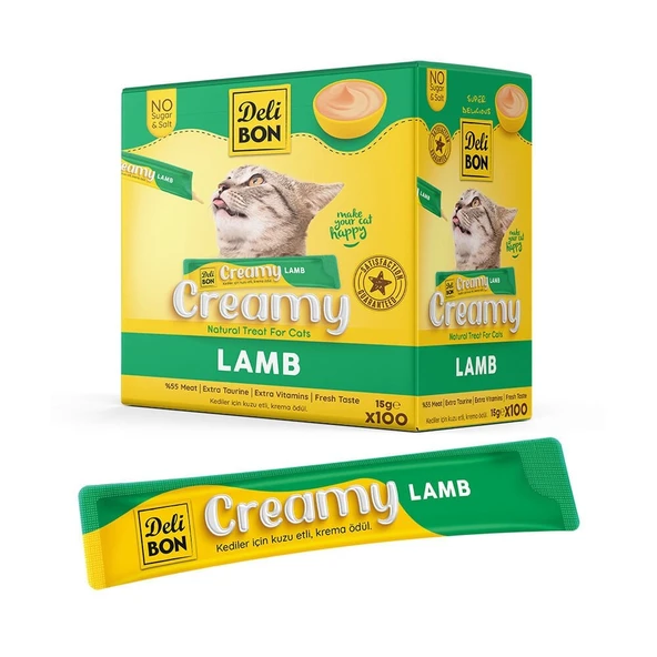 Delibon Krema Kedi Ödül Maması 15g 1 Adet Kuzu Etli - CREAMY15LAMB ürün görseli 1