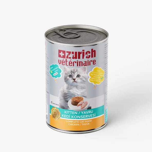 Zurich Veterinaire Pate Tavuklu Yavru Kedi Konservesi  415 gr - ZRCK-1008 ürün görseli 1