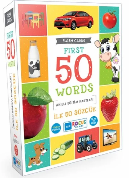 Blue Focus İlk 50 Sözcük - Akıllı Eğitim Kartları ürün görseli 1