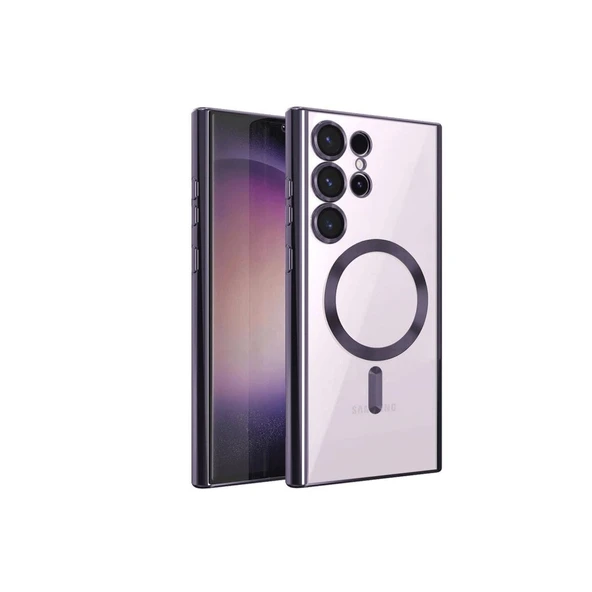 Samsung Galaxy S23 Ultra Kılıf Kross Magneticsafe Kapak - Mor ürün görseli 1