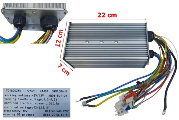 E-Bis Hız Kontrol Cdi Akıllı Beyin 48-72V 1800W 60A Büyük Kasa ürün görseli 1