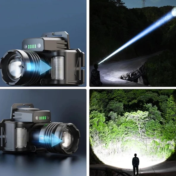Sensörlü Cree Tg Led  Şarjlı Kafa Lambası  Wt-625 - Resim 6