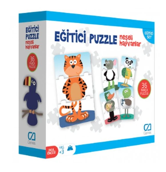 Eğitici Puzzle - Neşeli Hayvanlar ürün görseli 1