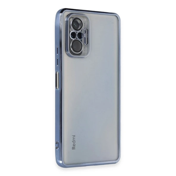 Xiaomi Redmi Note 10 Pro Kılıf Razer Lensli Silikon - Açık Mavi ürün görseli 1