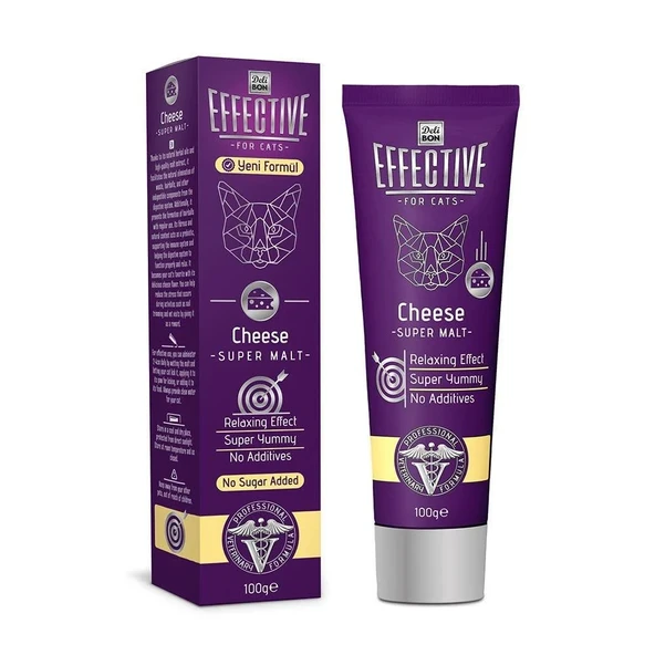 Delibon Effective Cheese Peynirli Sakinleştirici Kedi Malt Macunu 100 gr - MALTCATC100 ürün görseli 1