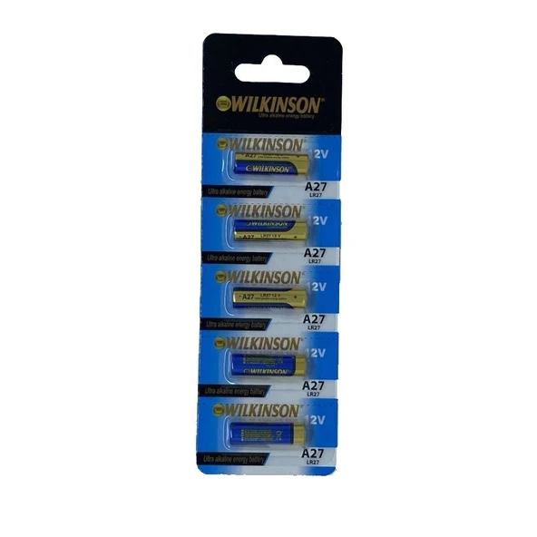 Wilkinson 27a Mn27 12v Alkalin Pil Kepenk Anahtar Pili Beşli Paket ürün görseli 1