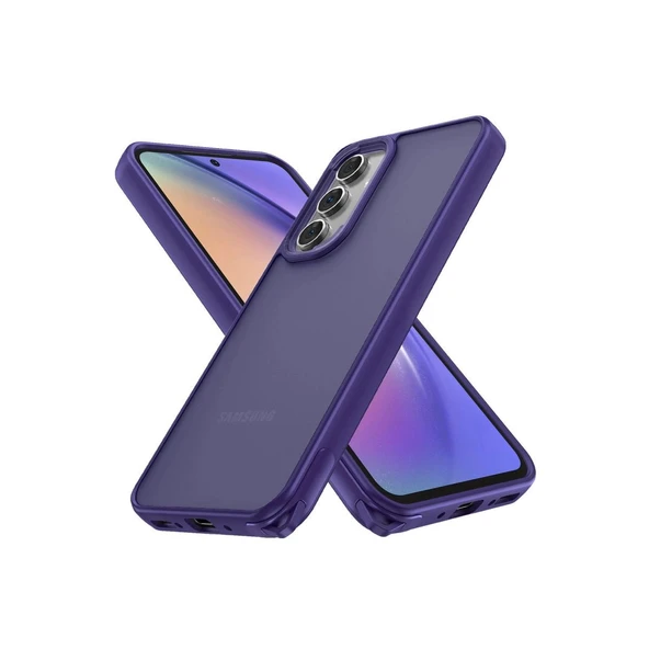 Samsung Galaxy A14 4g Kılıf Elegant Kapak - Derin Mor ürün görseli 1