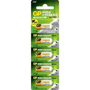 Gp 23a V23ga Mn21 12v Alkalin Pil Kepenk Anahtar Pili Beşli Paket ürün görseli 1