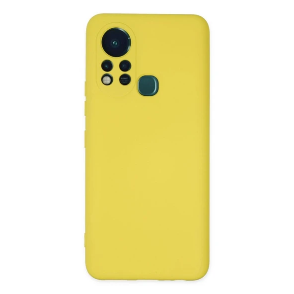 İnfinix Hot 11s Kılıf Nano İçi Kadife Silikon - Sarı ürün görseli 1