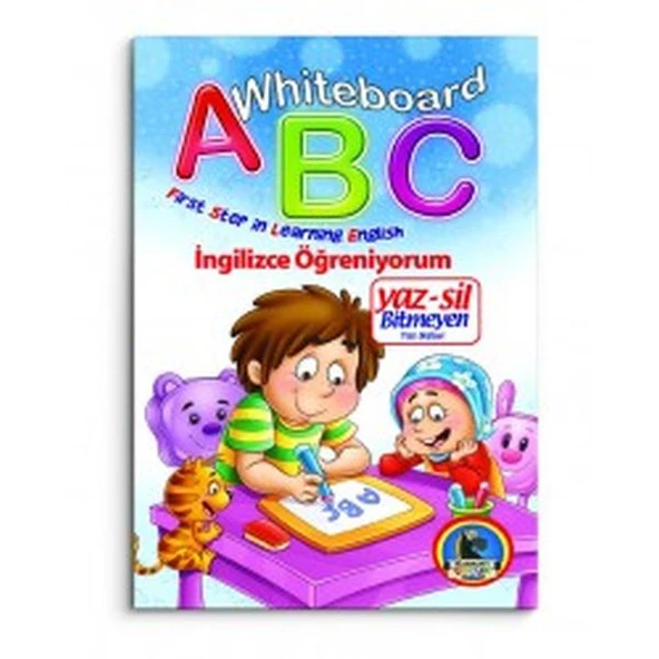 Whiteboard ABC First Step in Learning English / Yaz-Sil Bitmeyen Yazı Defteri ürün görseli 1