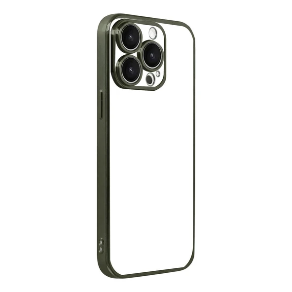 Apple İphone 15 Pro Max Razer Lensli Silikon - Yeşil - Resim 3