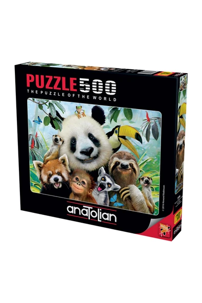 Anatolian 500 Parçalık Puzzle - Hayvanat Bahçesi Selfie 3596 ürün görseli 1
