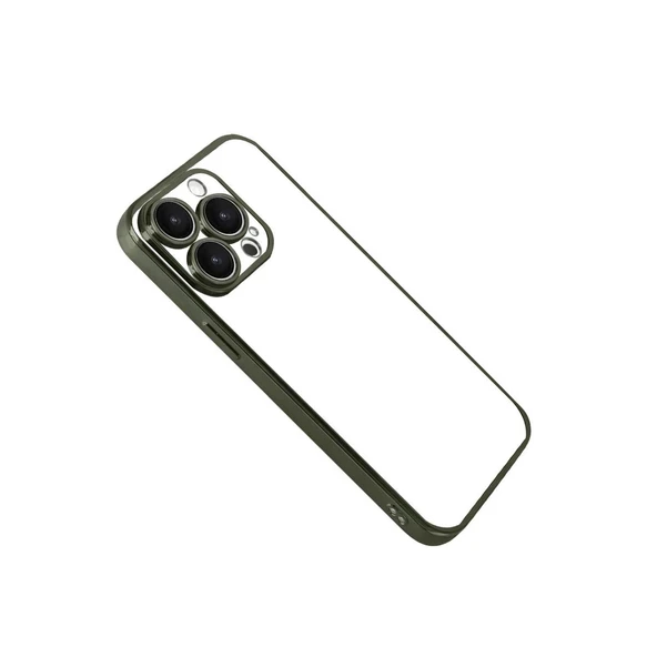 Apple İphone 15 Pro Max Razer Lensli Silikon - Yeşil - Resim 4
