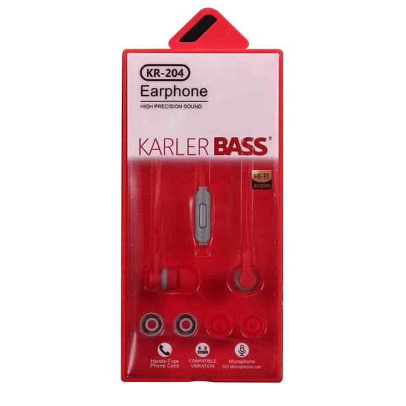 Kr-204 Kablolu Kulaklık - Kırmızı ürün görseli 1