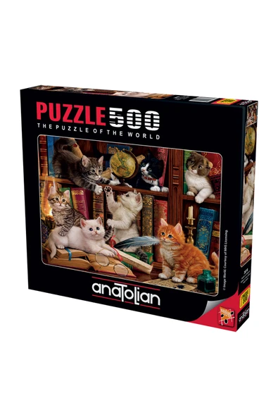 Anatolian 500 Parçalık Puzzle - Kediler ve Kitaplar 3618 ürün görseli 1