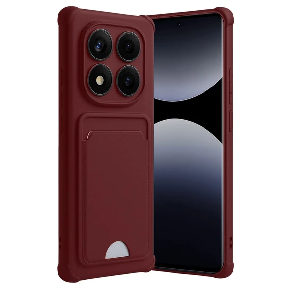 Xiaomi Redmi Note 14 Pro 4g Kelvin Kartvizitli Silikon - Bordo ürün görseli 1
