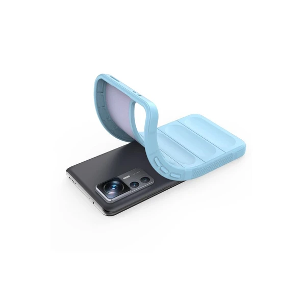 Xiaomi Mi 12t Pro Kılıf Optimum Silikon - Sky Blue - Resim 4