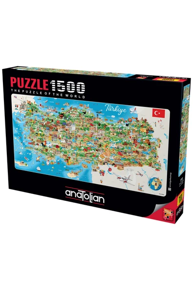 Anatolian 1500 Parçalık Puzzle - Türkiye Haritası 3793 ürün görseli 1