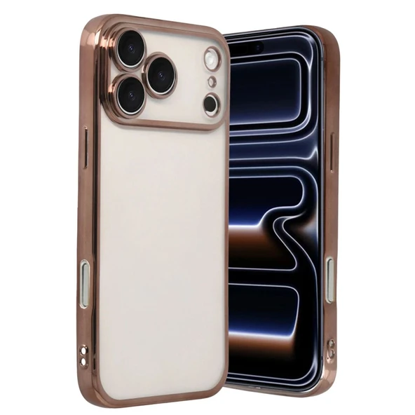 Apple İphone 17 Pro Max Razer Lensli Silikon - Çöl Titanyum ürün görseli 1