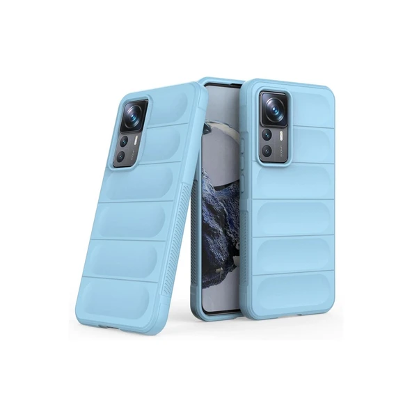 Xiaomi Mi 12t Pro Kılıf Optimum Silikon - Sky Blue - Resim 2