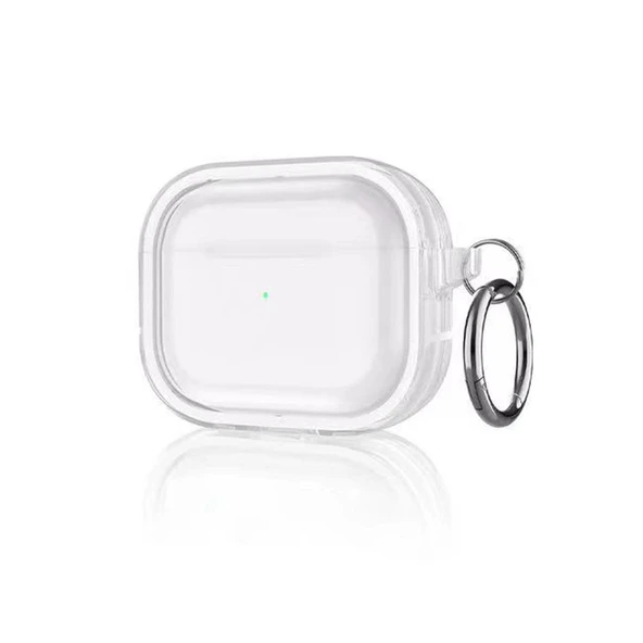 Apple Airpods Pro 2 (2.nesil) Shiny Şeffaf Kılıf - Beyaz ürün görseli 1