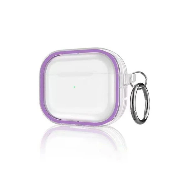 Apple Airpods Pro 2 (2.nesil) Shiny Şeffaf Kılıf - Mor ürün görseli 1