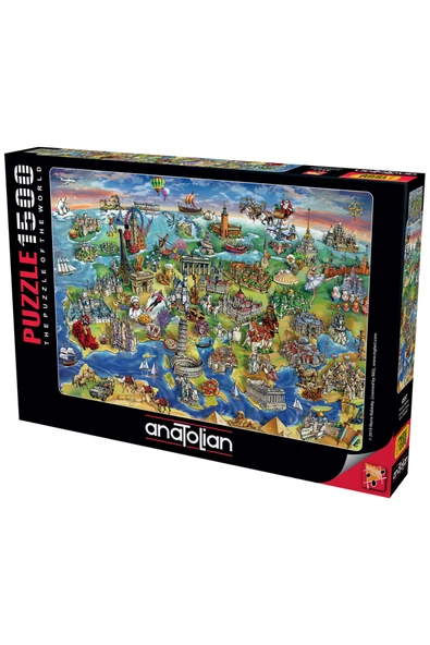 Anatolian 1500 Parçalık Puzzle - Avrupa Haritası 4557 ürün görseli 1