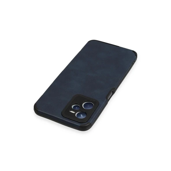 Realme C35 Kılıf Loop Deri Silikon - Lacivert - Resim 3