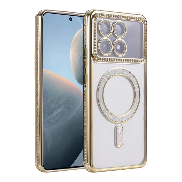Xiaomi Poco X6 Pro Joke Simli Magneticsafe Kılıf - Gold ürün görseli 1
