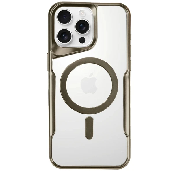 Apple İphone 16 Pro Max Kılıf Boyi Magsafe Silikon Kapak - Çöl Titanyum ürün görseli 1