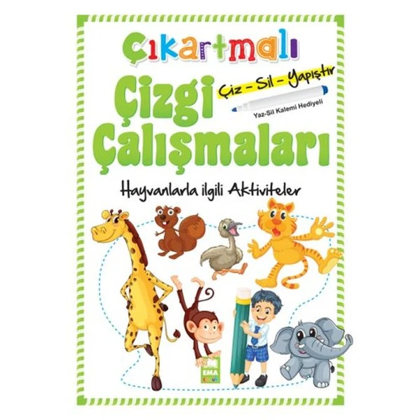 Çıkartmalı Çizgi Çalışmaları Hayvanlarla İlgili Aktiviteler ürün görseli 1